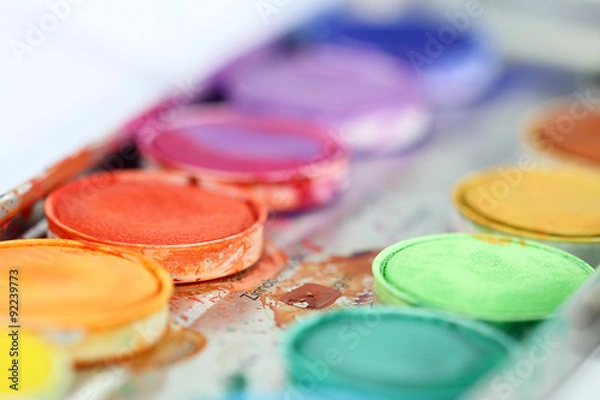 Fototapeta Wasserfarben Malkasten 