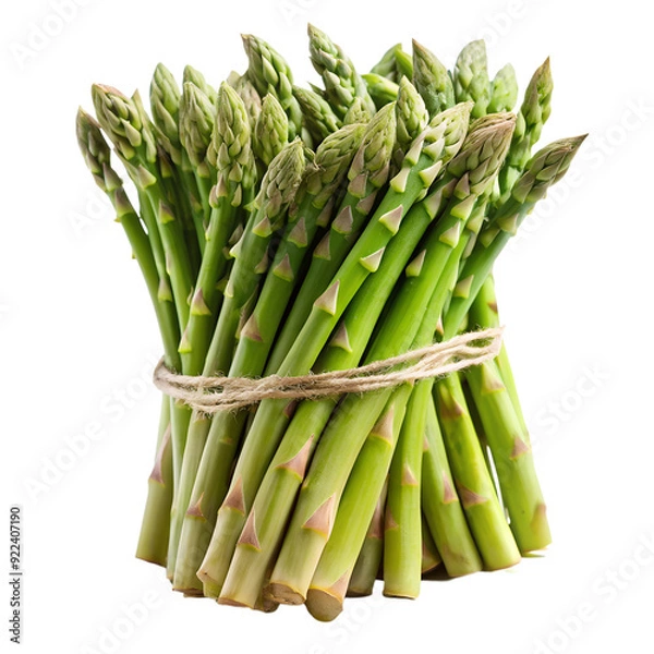 Fototapeta Asparagus isolated on white background. Ai generated