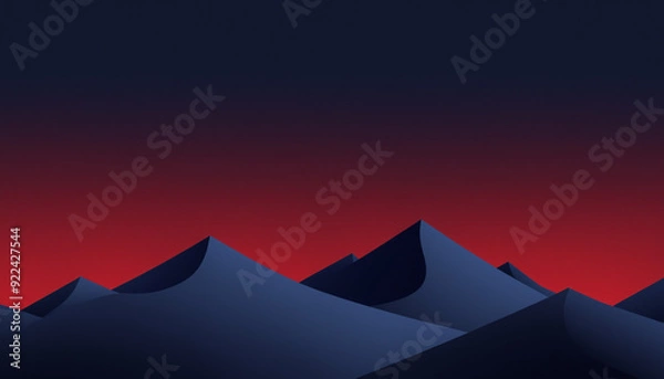 Obraz Ruby Red and Midnight Blue Gradient Background - Bold and Dramatic"