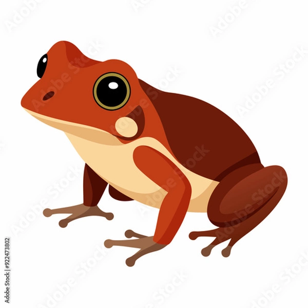 Fototapeta Common coqui frog art vector illustration