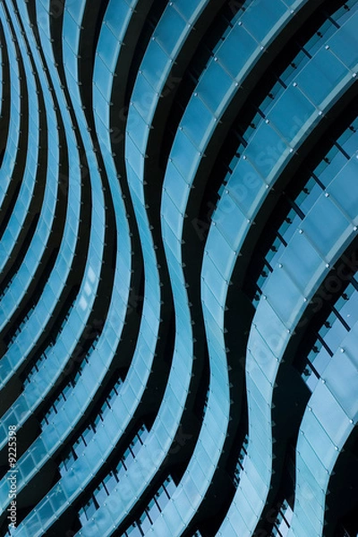 Fototapeta Blue building abstract