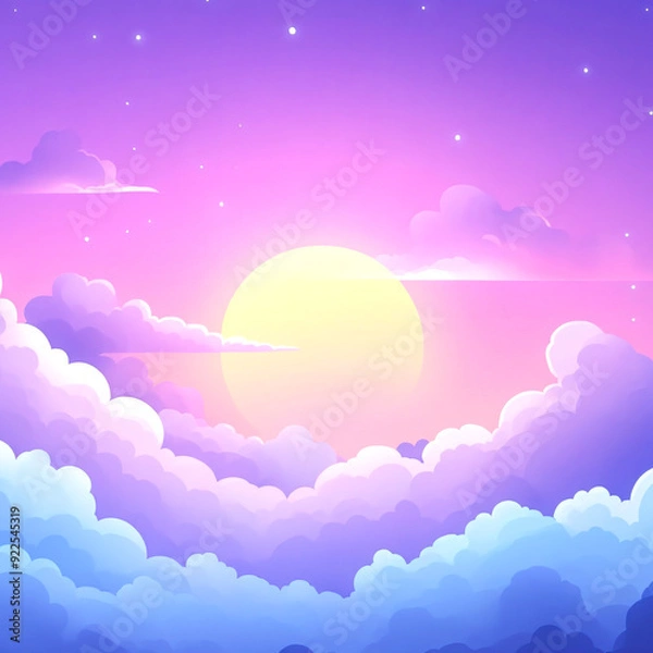 Fototapeta clouds and sun