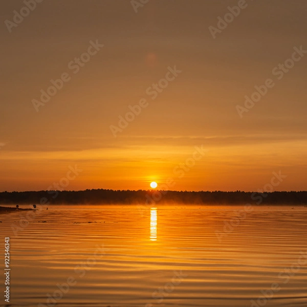 Obraz sunset on the lake