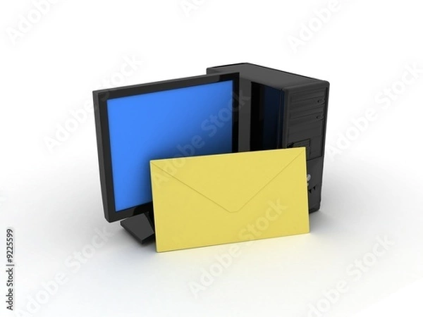 Fototapeta computer which letters go out from