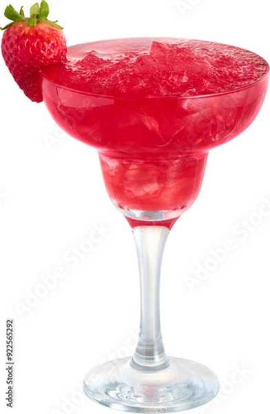 Fototapeta Transparent strawberry Daiquiri, Cuba drink cocktail high details - Ready to use Premium PNG Cutout isolated image