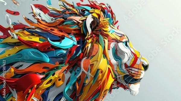 Fototapeta Abstract Lion Art