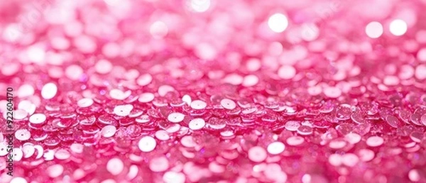 Obraz Close-up of Pink Sequins with Sparkling Texture