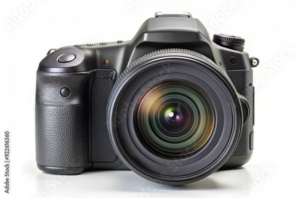 Fototapeta A professional DSLR camera with a large lens, capturing the essence of photography, creativity, and precision.