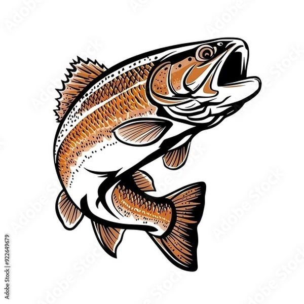 Fototapeta Fish vector image design 