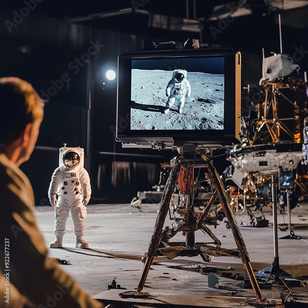 Obraz Fake moon landing