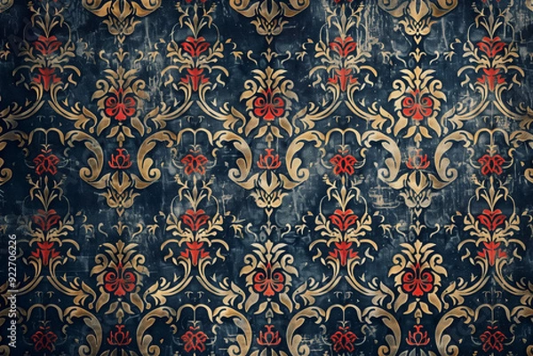 Obraz Vintage Baroque Damask Pattern