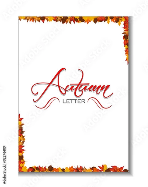 Obraz Autumn background letterhead