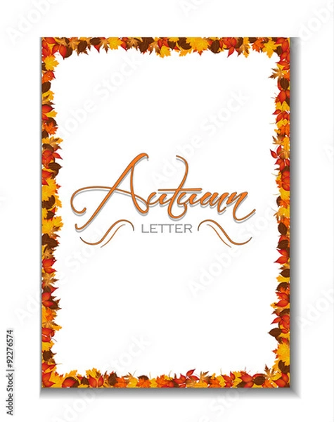 Obraz Autumn letterhead background
