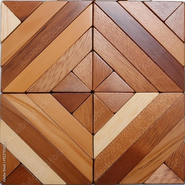 Obraz Square wooden puzzled mosaic