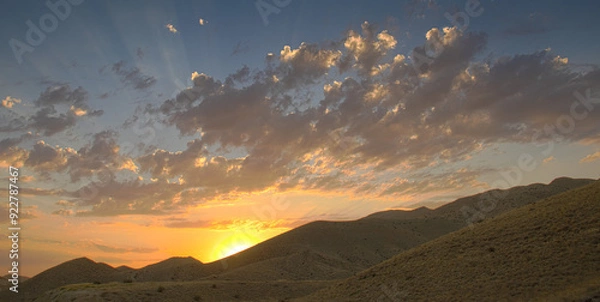 Obraz sunset in the mountains