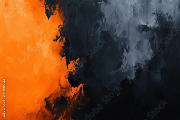 Fototapeta Generic halloween background orange and black, room for text