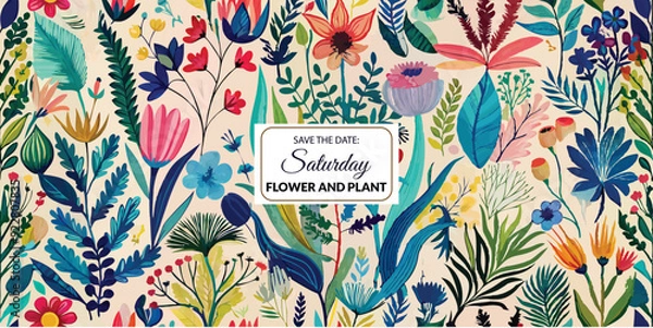 Obraz Beautiful Watercolor Tulip Illustration: Soft Spring Flowers in a Seamless, Minimalistic Design; Ideal for Borders, Logos, and Background Designs; Ideal for Greeting Cards etc.