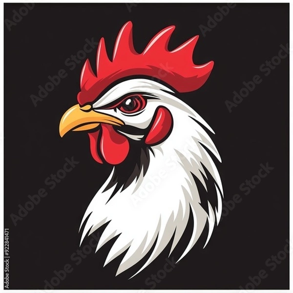 Fototapeta vector chicken logo " ai generator "