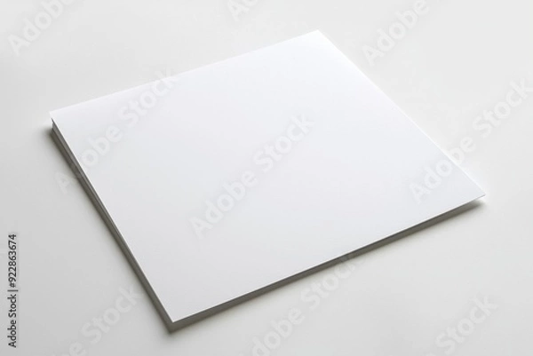 Fototapeta Blank A4 Paper Mockup on Isolated Background created with Generative AI