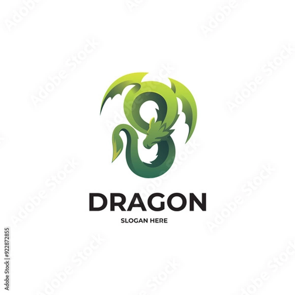 Obraz Dragon modern logo vector