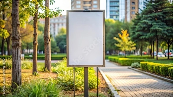Fototapeta A stock photo showcasing a poster with bold, impactful words , impactful, bold, words, speaking, themselves, concept