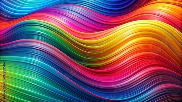 Fototapeta Colorful abstract background with vibrant waves, abstract, colorful, background, waves, vibrant, design, artistic, colors