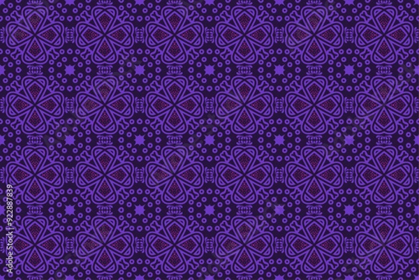 Fototapeta Purple Abstract Seamless Pattern