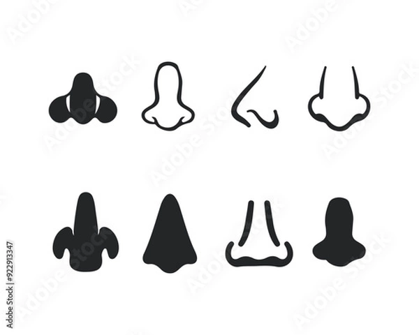 Obraz human nose icon vector 