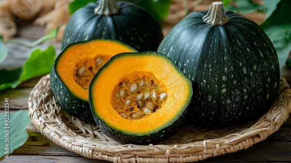 Fototapeta 新鮮なカボチャのクローズアップ