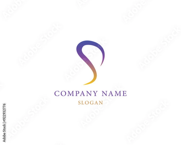 Obraz Letter S flat design n logo vector template