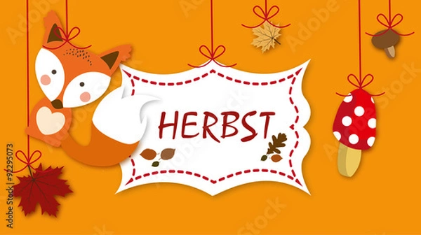 Fototapeta Herbst Hintergrund Autumn Background