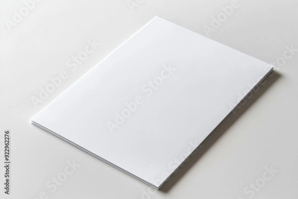 Fototapeta Blank A4 Paper Mockup on Isolated Background created with Generative AI