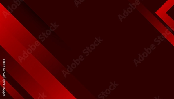 Fototapeta Minimal red geometric background. Vector illustration
