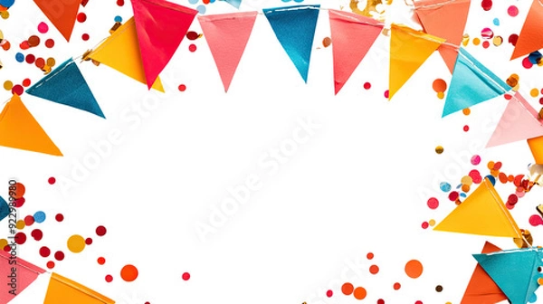 Fototapeta party flags transparent background