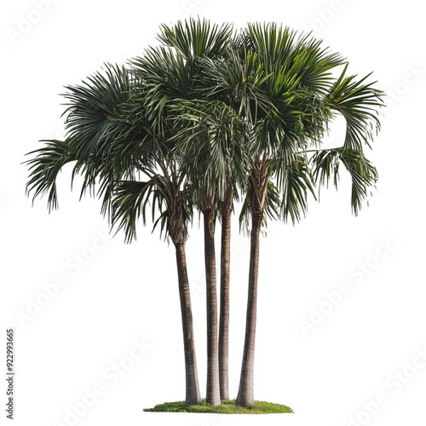 Obraz PNG Group of palm trees in a sunny outdoor setting