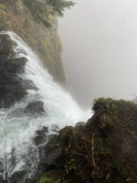 Obraz waterfall in the fog