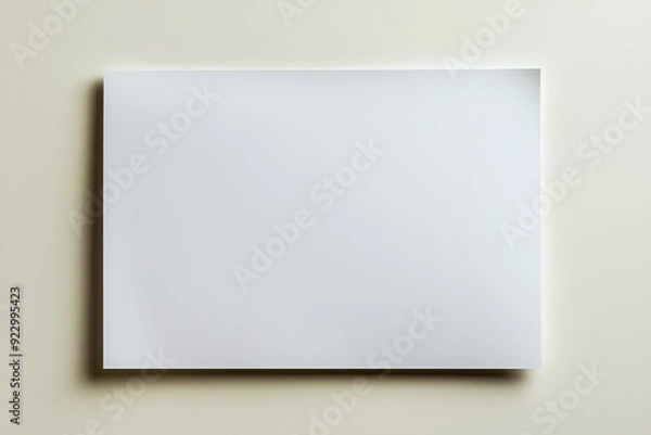 Fototapeta Blank A4 Paper Mockup on Isolated Background created with Generative AI