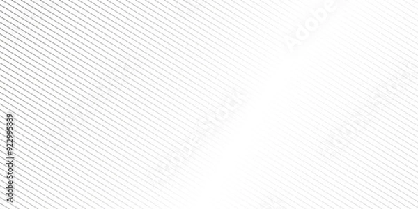 Obraz Vector gradient gray line abstract pattern Transparent monochrome striped texture, minimal background. Abstract background wave line elegant white striped diagonal line technology concept web texture.