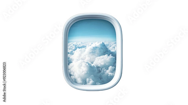 Fototapeta airplane window transparent background