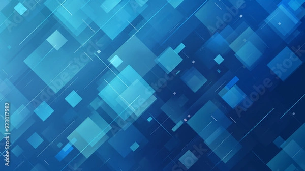 Fototapeta 青い四角形の組み合わせ