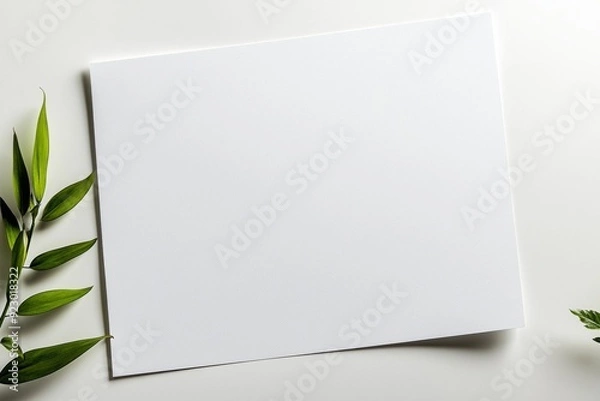 Fototapeta Blank A4 Paper Mockup on Isolated Background created with Generative AI