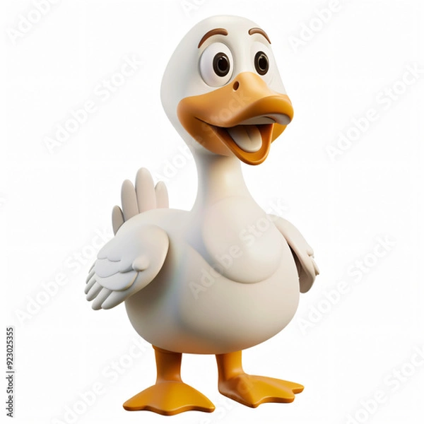 Obraz goose cartoon plastic 3d clay isolated