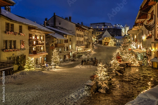 Fototapeta Gruyere village, Switzerland