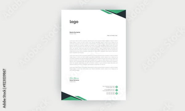 Obraz Simple and creative letterhead template  design