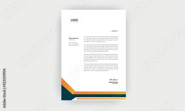 Obraz Simple and creative letterhead template  design