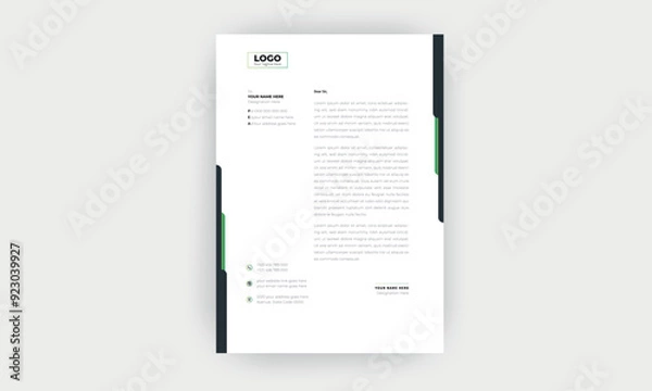 Obraz Simple and creative letterhead template  design