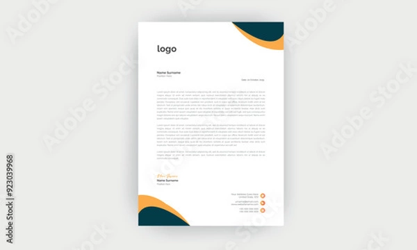 Obraz Simple and creative letterhead template  design