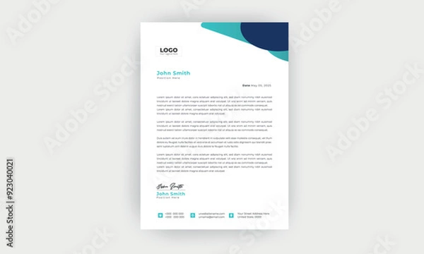 Obraz Simple and creative letterhead template  design