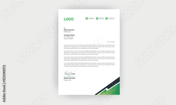 Obraz Simple and creative letterhead template  design