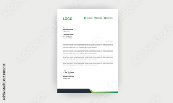 Obraz Simple and creative letterhead template  design